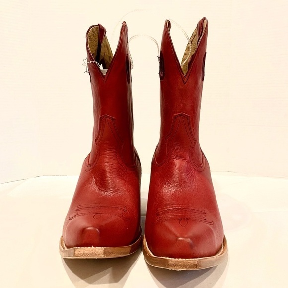 NEW — Black Star Matador Western Booties Cherry Red Size 11 - Picture 5 of 14